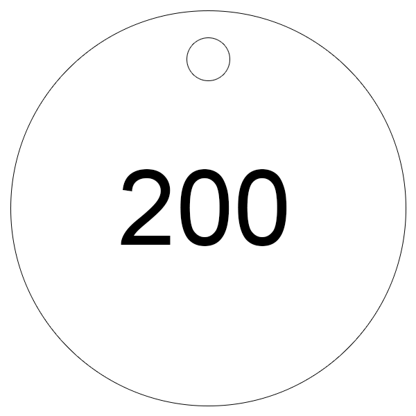 Sequential Number Valve Tags