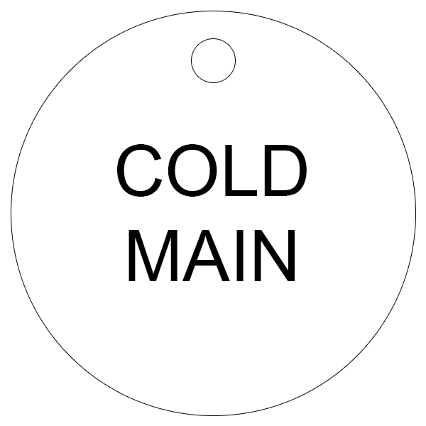 Cold Main Valve Tag