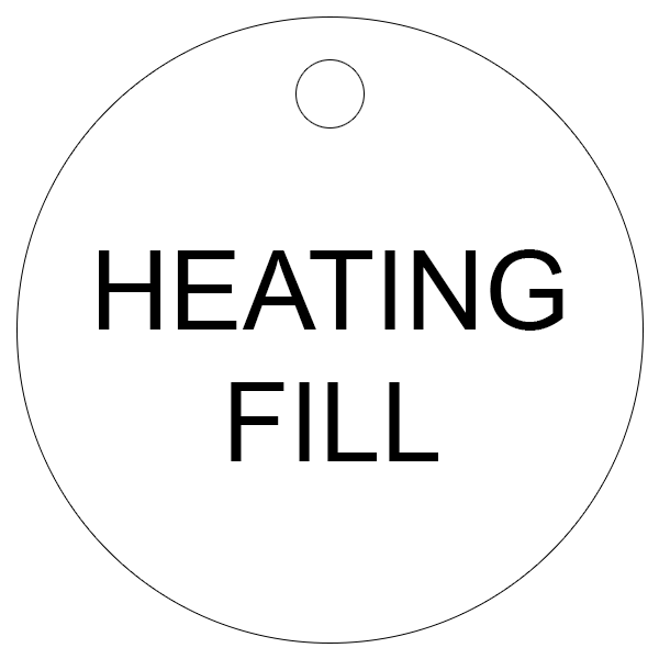 Heating Fill Valve Tag